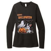 Spooky Ghost With Bunny Womens CVC Long Sleeve Shirt