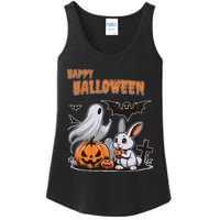 Spooky Ghost With Bunny Ladies Essential Tank