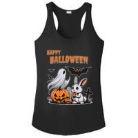 Spooky Ghost With Bunny Ladies PosiCharge Competitor Racerback Tank