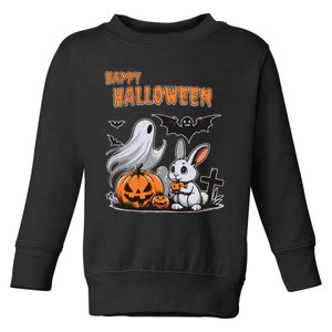 Spooky Ghost With Bunny Toddler Sweatshirt