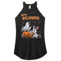 Spooky Ghost With Bunny Women's Perfect Tri Rocker Tank