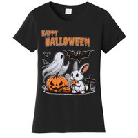 Spooky Ghost With Bunny Women's T-Shirt