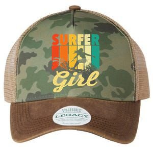 Surfer Girl Waves Surfing Trainer Surfboard Lover Legacy Tie Dye Trucker Hat