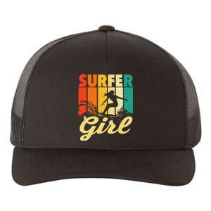 Surfer Girl Waves Surfing Trainer Surfboard Lover Yupoong Adult 5-Panel Trucker Hat