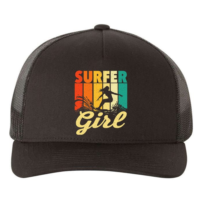 Surfer Girl Waves Surfing Trainer Surfboard Lover Yupoong Adult 5-Panel Trucker Hat