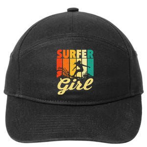 Surfer Girl Waves Surfing Trainer Surfboard Lover 7-Panel Snapback Hat