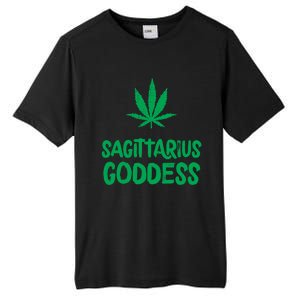 Sagittarius Goddess Weed Leaf Marijuana Horoscope Astrology Gift Tall Fusion ChromaSoft Performance T-Shirt