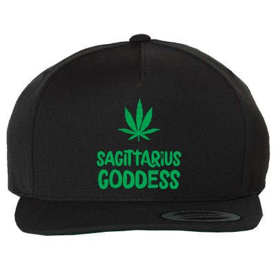 Sagittarius Goddess Weed Leaf Marijuana Horoscope Astrology Gift Wool Snapback Cap