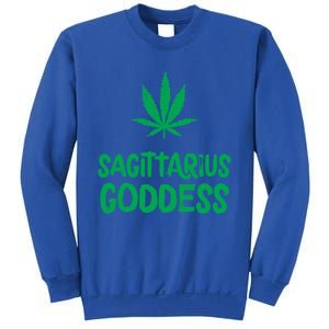 Sagittarius Goddess Weed Leaf Marijuana Horoscope Astrology Gift Sweatshirt