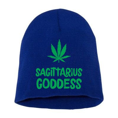 Sagittarius Goddess Weed Leaf Marijuana Horoscope Astrology Gift Short Acrylic Beanie