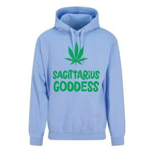 Sagittarius Goddess Weed Leaf Marijuana Horoscope Astrology Gift Unisex Surf Hoodie