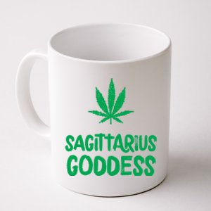 Sagittarius Goddess Weed Leaf Marijuana Horoscope Astrology Gift Coffee Mug