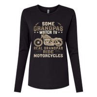 Some Grandpas Watch TV Real Grandpas Ride Motorcycles Womens Cotton Relaxed Long Sleeve T-Shirt