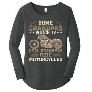 Some Grandpas Watch TV Real Grandpas Ride Motorcycles Women's Perfect Tri Tunic Long Sleeve Shirt