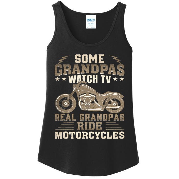 Some Grandpas Watch TV Real Grandpas Ride Motorcycles Ladies Essential Tank