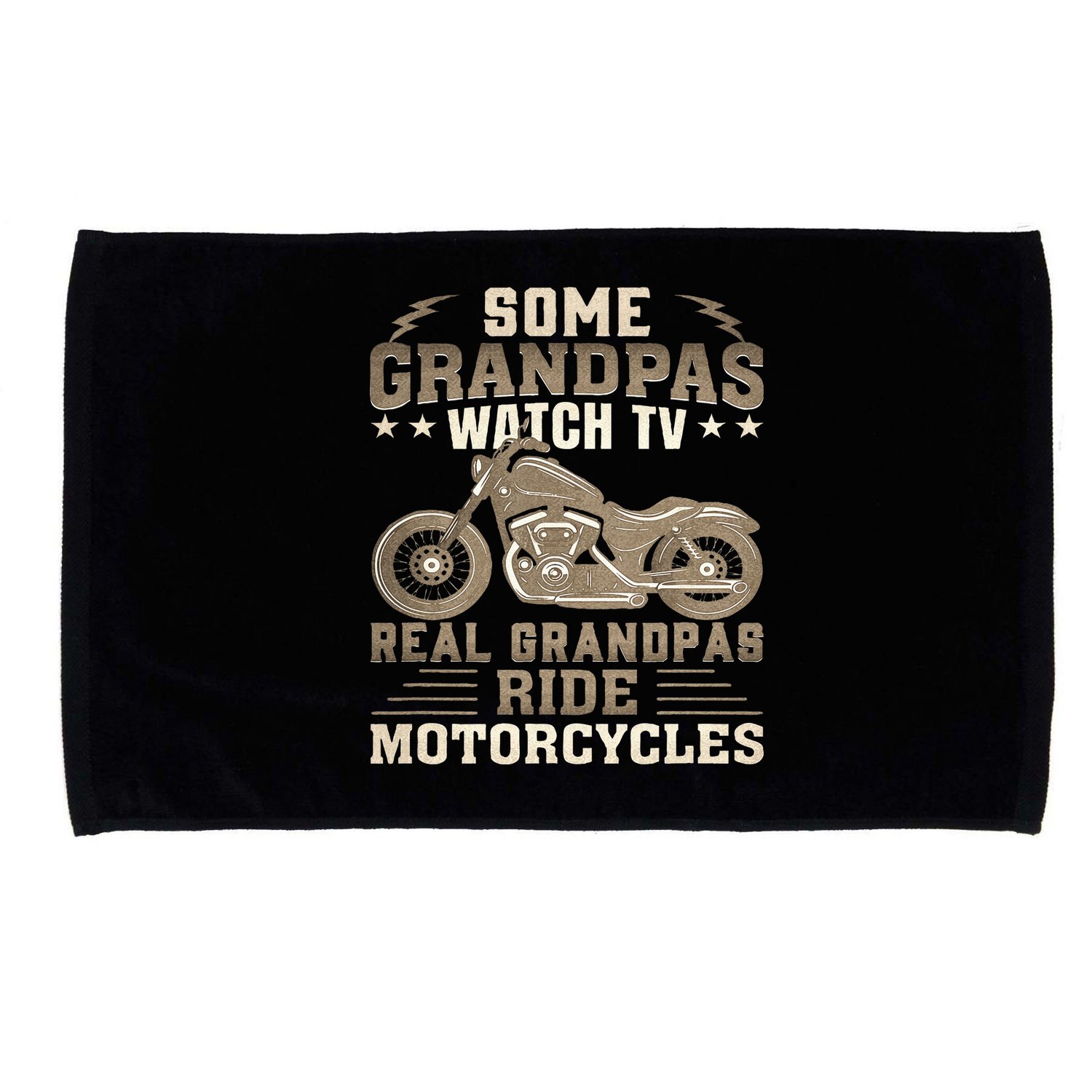 Some Grandpas Watch TV Real Grandpas Ride Motorcycles Microfiber Hand Towel