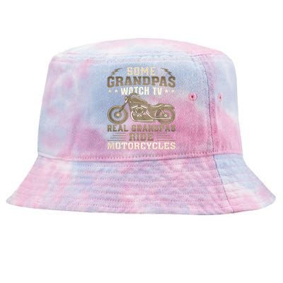 Some Grandpas Watch TV Real Grandpas Ride Motorcycles Tie-Dyed Bucket Hat