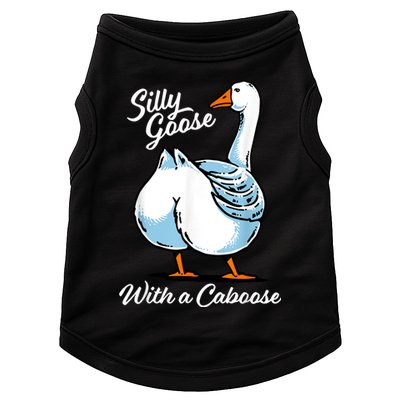 Silly Goose With A Caboose Funny Doggie Tank