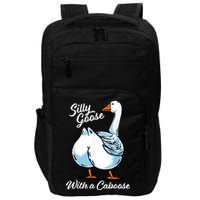 Silly Goose With A Caboose Funny Impact Tech Backpack