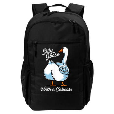 Silly Goose With A Caboose Funny Backpack