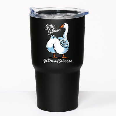 Silly Goose With A Caboose Funny Tumbler