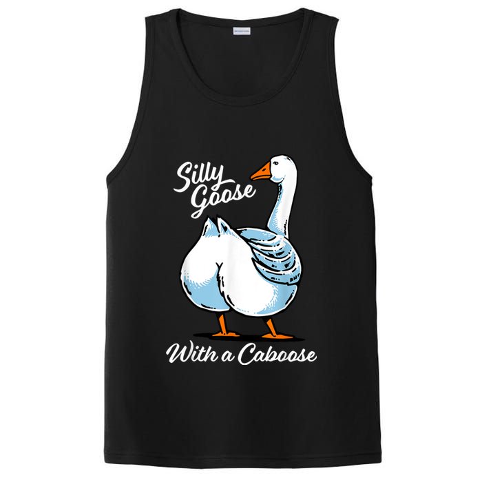 Silly Goose With A Caboose Funny PosiCharge Competitor Tank