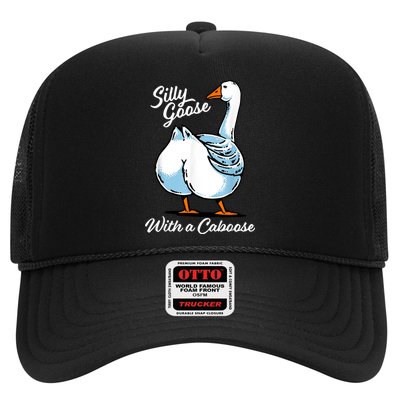 Silly Goose With A Caboose Funny Trucker Hat