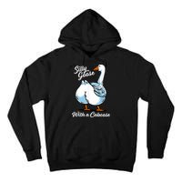 Silly Goose With A Caboose Funny Tall Hoodie