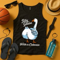 Silly Goose With A Caboose Funny Tank Top