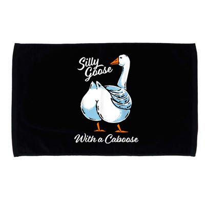 Silly Goose With A Caboose Funny Microfiber Hand Towel