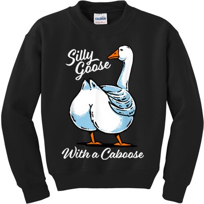 Silly Goose With A Caboose Funny Kids Sweatshirt