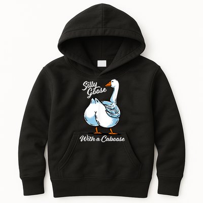 Silly Goose With A Caboose Funny Kids Hoodie