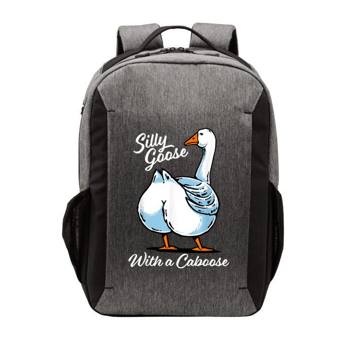 Silly Goose With A Caboose Funny Vector Backpack