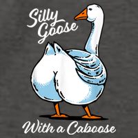Silly Goose With A Caboose Funny Vector Backpack