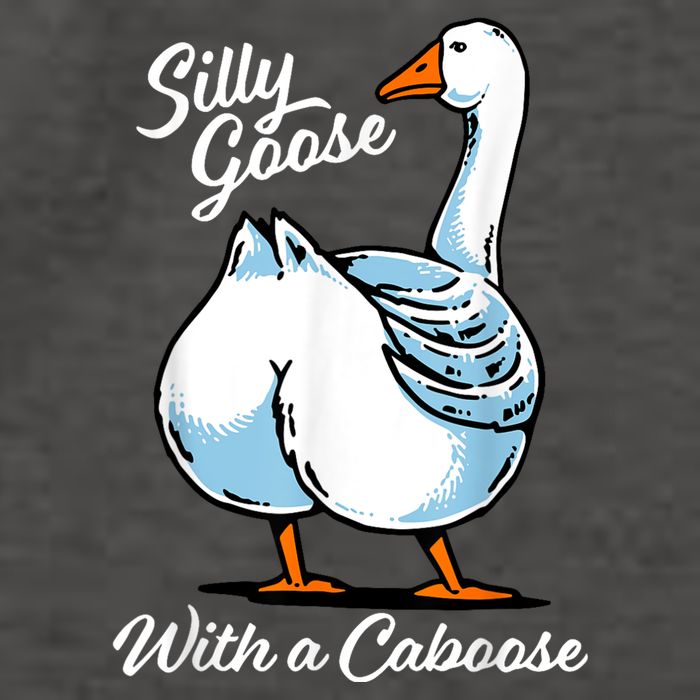 Silly Goose With A Caboose Funny Vector Backpack