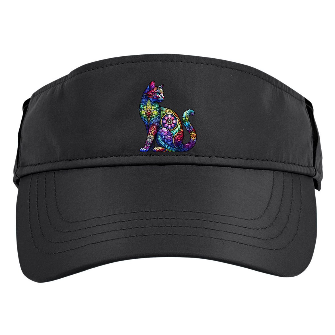 Stained Glass Window Cat Art Adult Drive Performance Visor