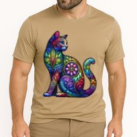Stained Glass Window Cat Art Cooling Performance Crew T-Shirt