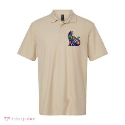 Stained Glass Window Cat Art Polo