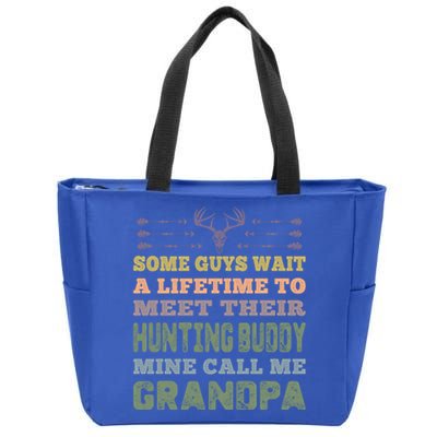 Some Guys Wait A Lifetime To Meet Their Hunting Buddy Cute Gift Zip Tote Bag