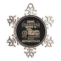 Some Grandpas Watch TV Real Grandpas Ride Motorcycles Metallic Star Ornament