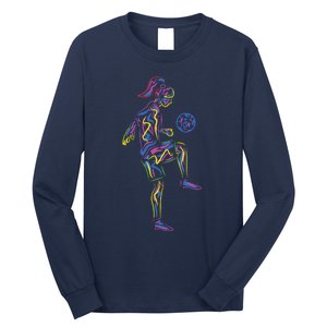 Soccer Girl Women Players Long Sleeve Shirt