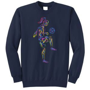 Soccer Girl Women Players Tall Sweatshirt