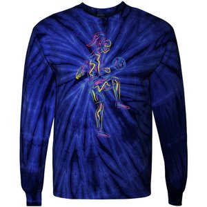 Soccer Girl Women Players Tie-Dye Long Sleeve Shirt