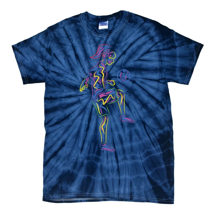 Soccer Girl Women Players Tie-Dye T-Shirt