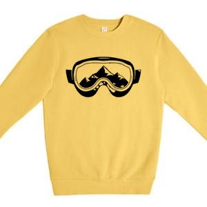 Snow Goggles Winter Sports Skiing Cool Gift Premium Crewneck Sweatshirt