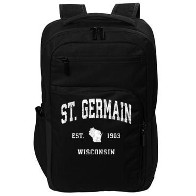 St. Germain Wisconsin Wi Vintage Athletic Sports Impact Tech Backpack