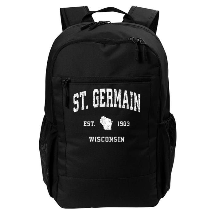 St. Germain Wisconsin Wi Vintage Athletic Sports Daily Commute Backpack