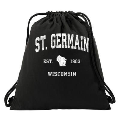 St. Germain Wisconsin Wi Vintage Athletic Sports Drawstring Bag