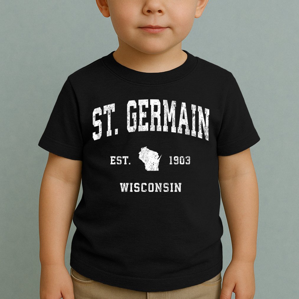 St. Germain Wisconsin Wi Vintage Athletic Sports Toddler T-Shirt