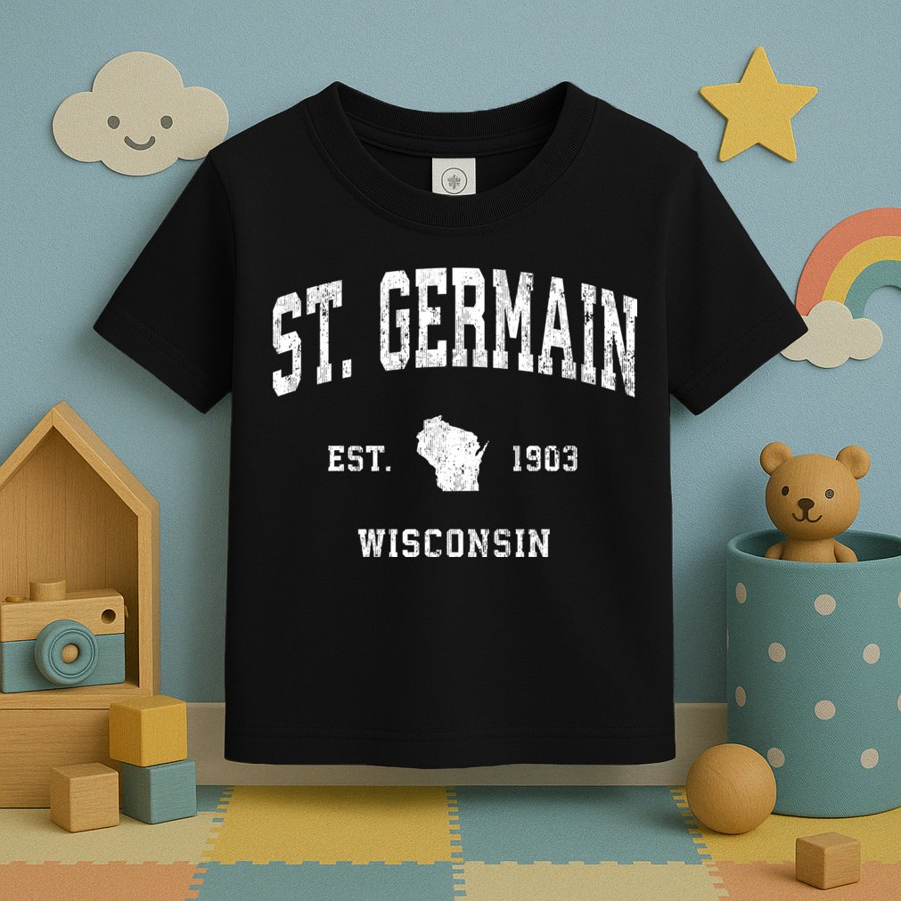 St. Germain Wisconsin Wi Vintage Athletic Sports Toddler T-Shirt